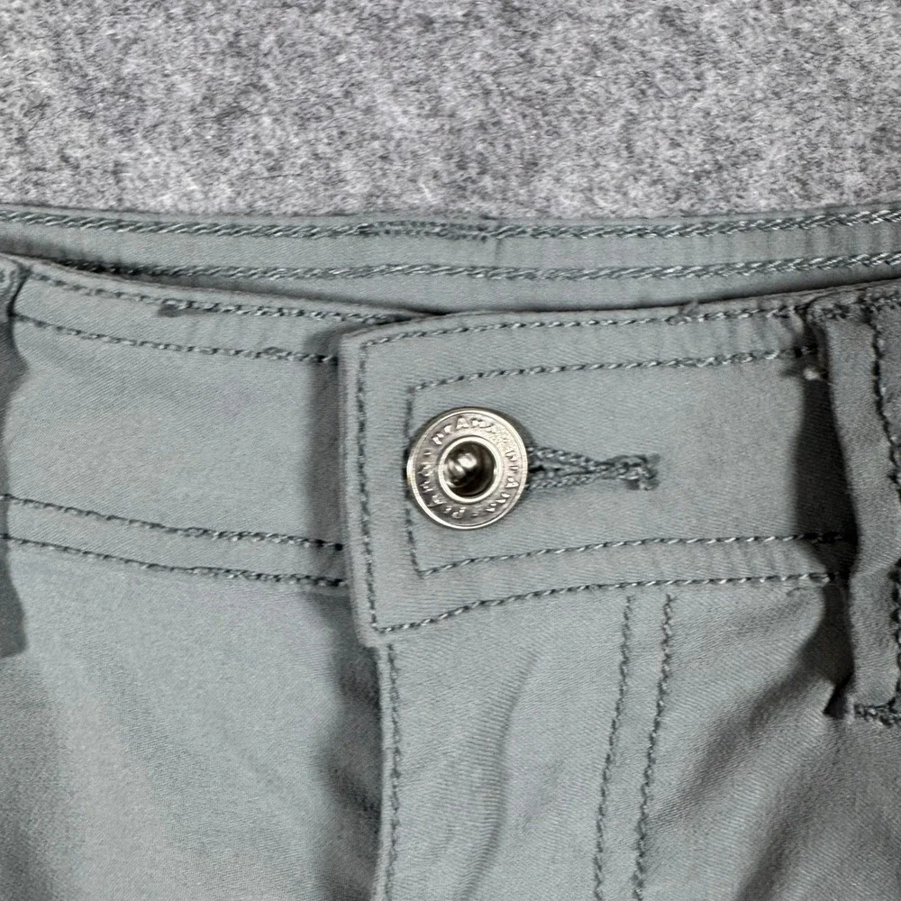 Prana Zion Shorts Mens 32 Gray Green Hiking Outdoor Stretch Nylon 11 Inseam